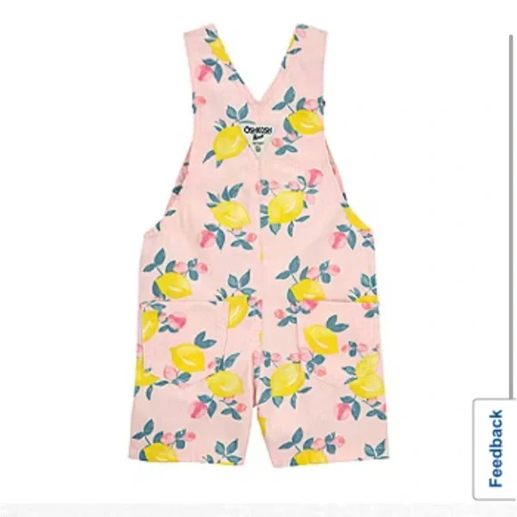 OSHKOSH lemon 🍋 overalls 5T - Picture 2 of 2